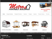 Tablet Screenshot of metroportablebuildings.com